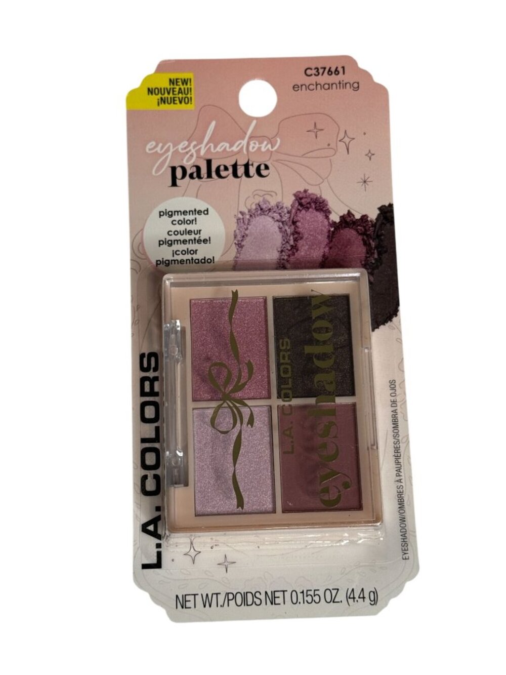 LA Colors Enchanting Eyeshadow Palette Pink Mauve Shimmer